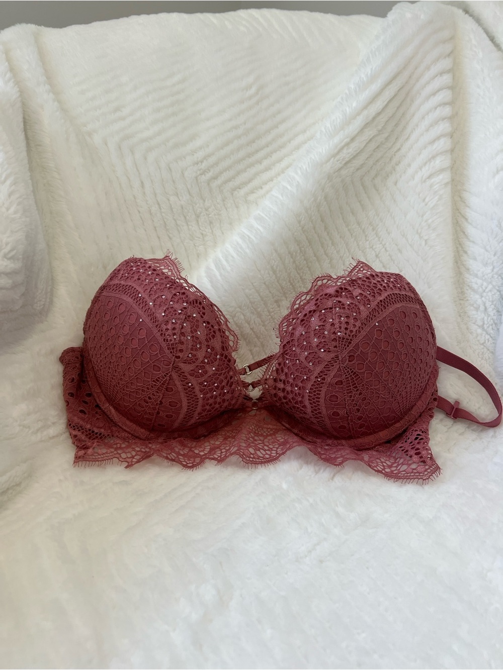 LaSENZA Beyond Sexy Lace Push-Up Bra in Dusty Rose 32C